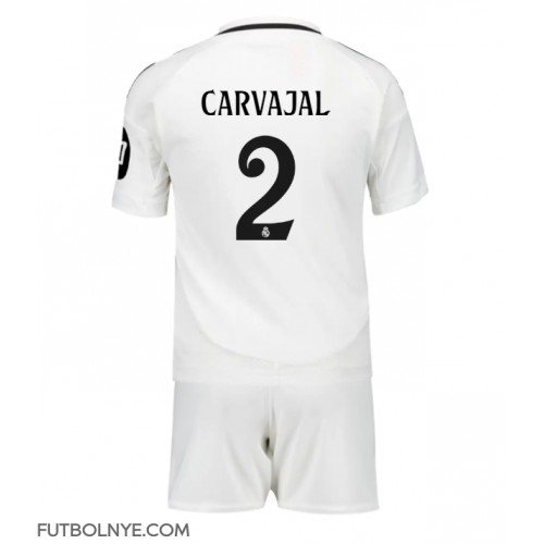 Camiseta Real Madrid Daniel Carvajal #2 Primera Equipación para niños 2024-25 manga corta (+ pantalones cortos)